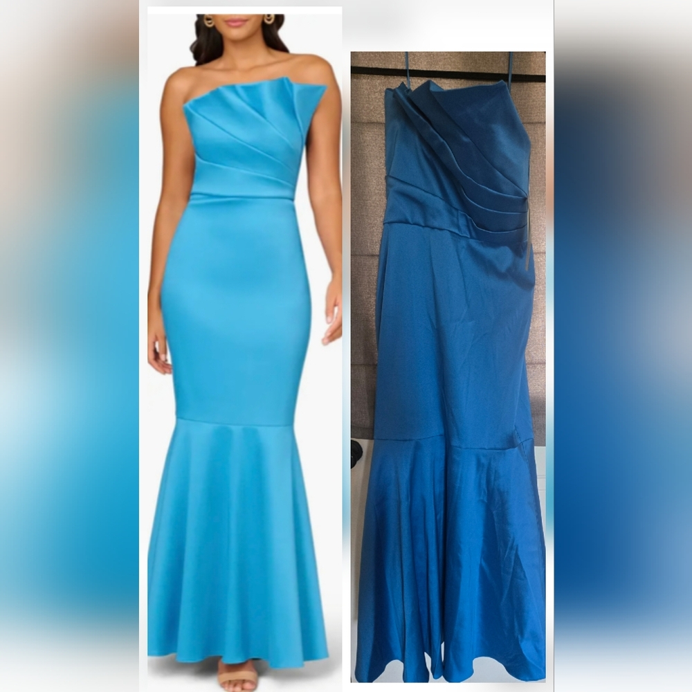 Aidan Mattox: Mikado Strapless Sleeveless Mermaid Gown (NWT) Size 8